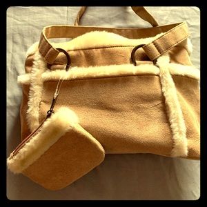 Woman’s shearling bag